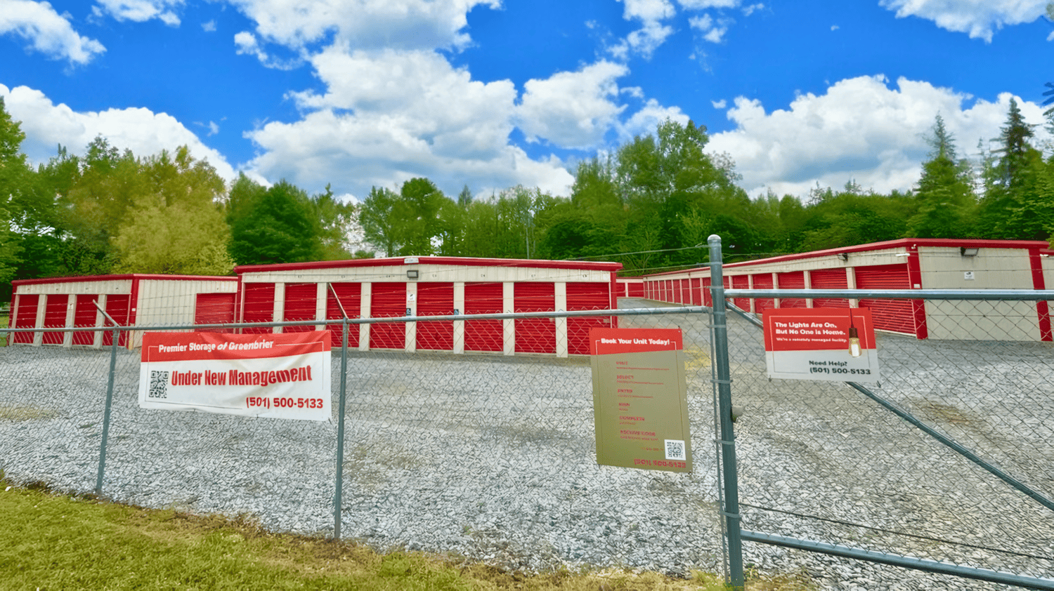 Greenbrier AR drive-up storage area at Premier Storage on US 65 North